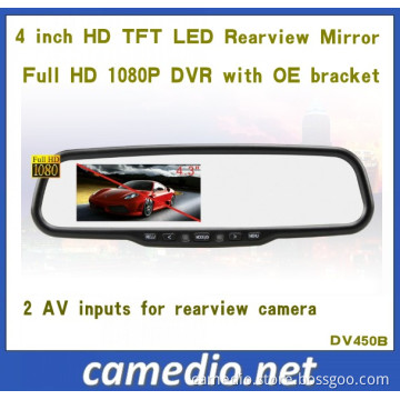 Full HD 1080P 4.3inch Car Rearview Mirror DVR with Video Camera Recorder